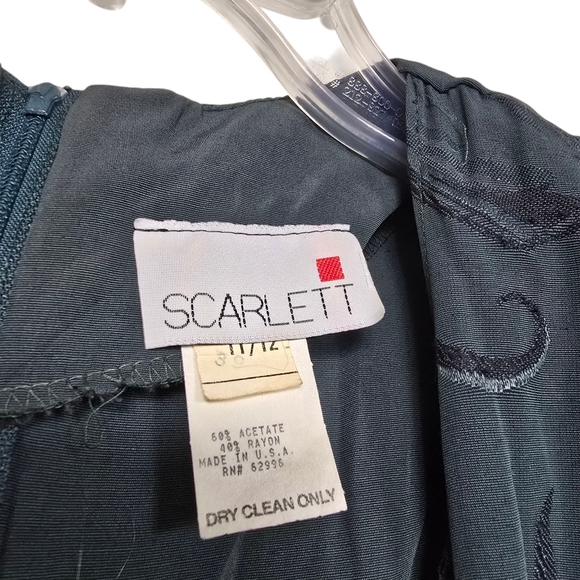 Scarlett Hunter Green Jumpsuit Overlay Front Wide Leg Evening 11-12 - Picture 10 of 10